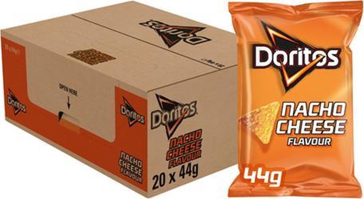 Doritos Nacho Cheese Chips Box - 20 x 44 Gramm
