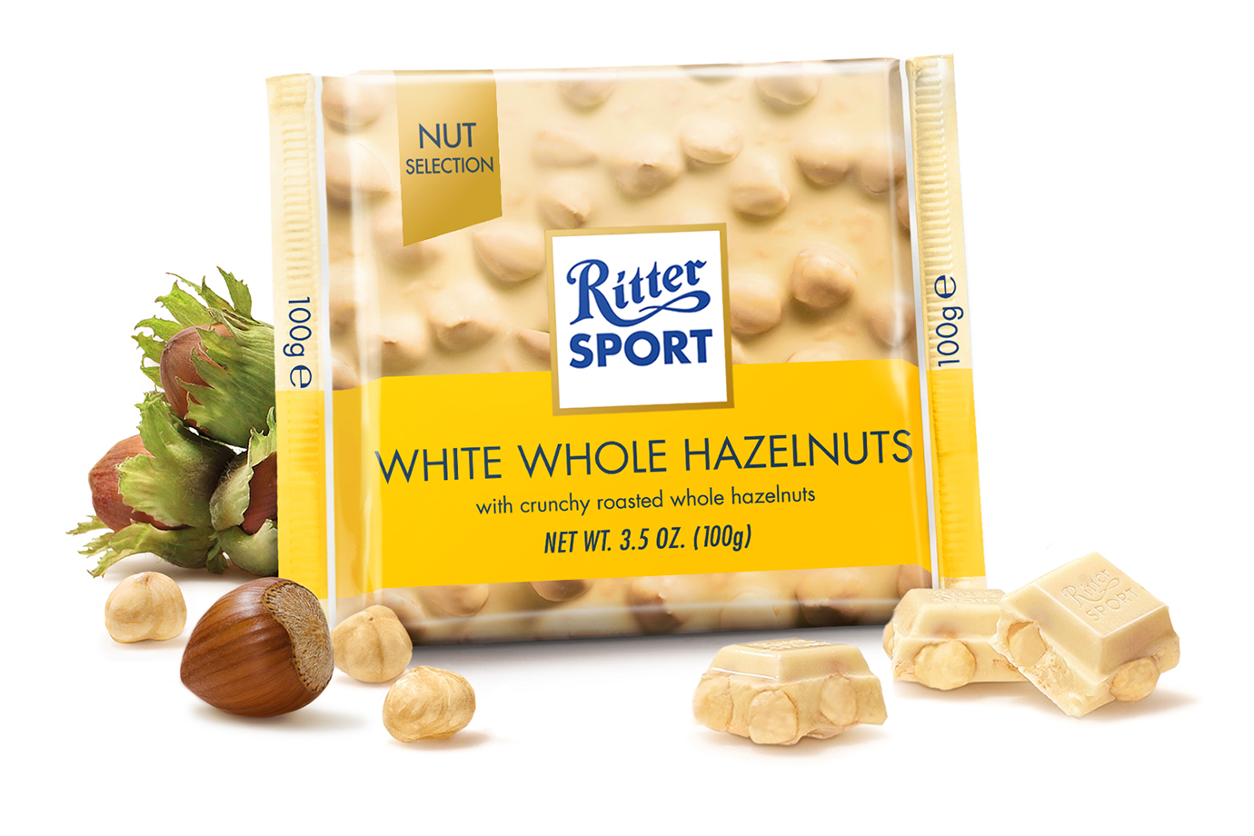 Ritter Sport Weiße Chips Box - 10 x 100 Gramm