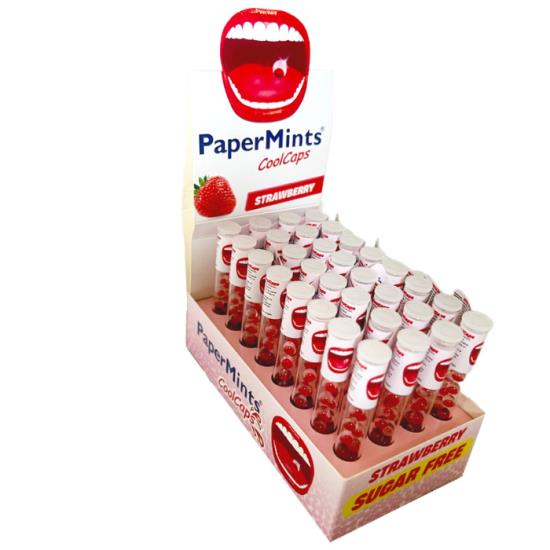 Papermints Coolcaps Erdbeere Tube 32 x 18 Stück