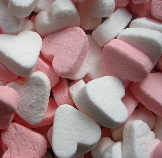 Mini-Herzen Rosa Weiße Pfefferminze 1 Kilo