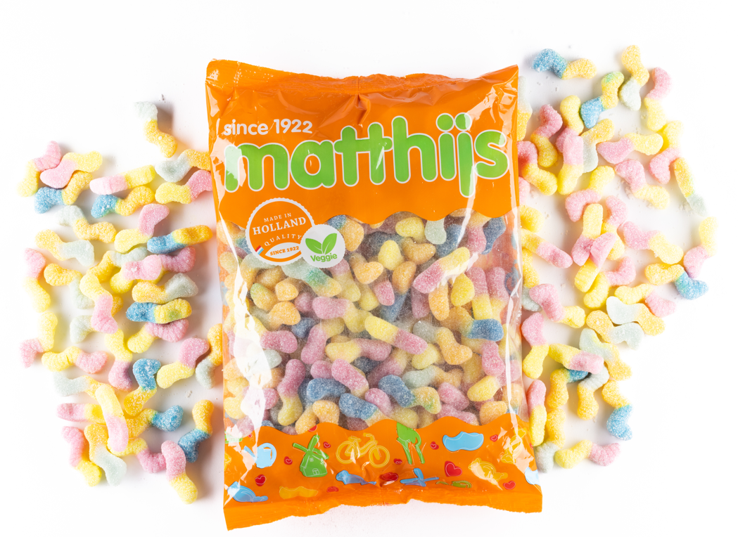 Matthijs Veggie Sour Neon Würmer 1 Kilo