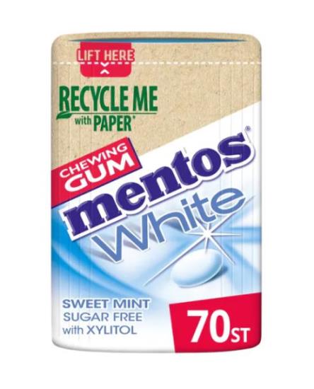 Mentos Kaugummi White 4 x 70 Stück