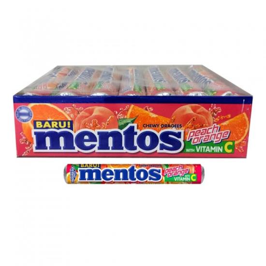 Mentos Pfirsich-Orange 29 Gramm