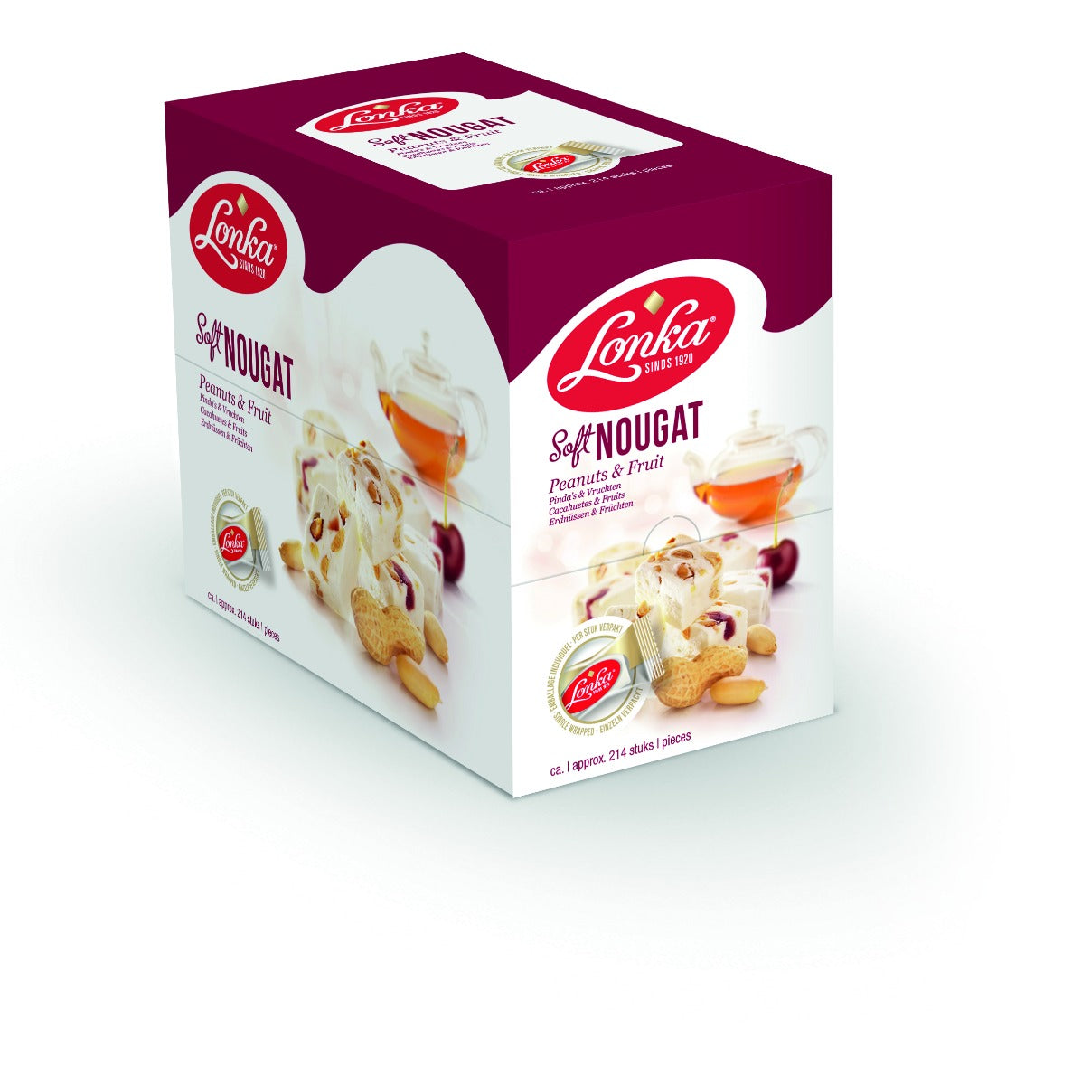 Frucht-/Erdnuss-Nougat 214 x 12 Gramm