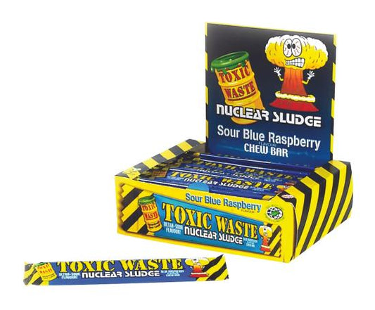 Toxic Waste Kauriegel-Box mit Blauer Himbeere – 50 Stück