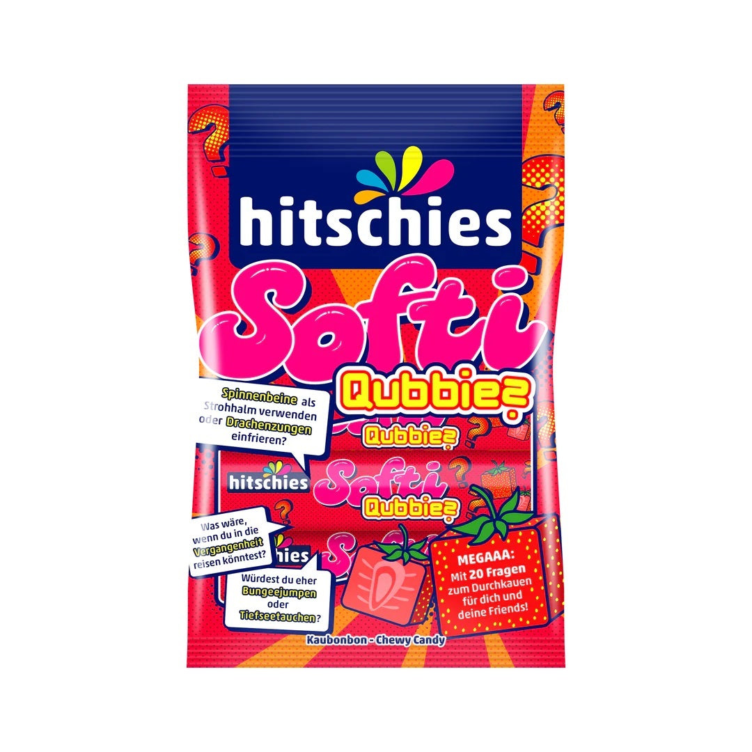 Hitschies Softi Qubbies Erdbeere 80 Gramm