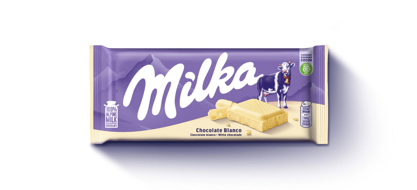Milka Weiße Schokolade 100 Gramm