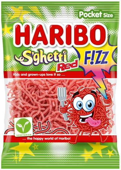 Haribo Spaghetti Red Fizz Box 28 x 70 Gramm