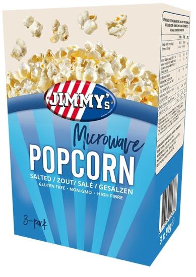 Jimmy's Popcorn Salz Mikrowelle 3 x 90 Gramm