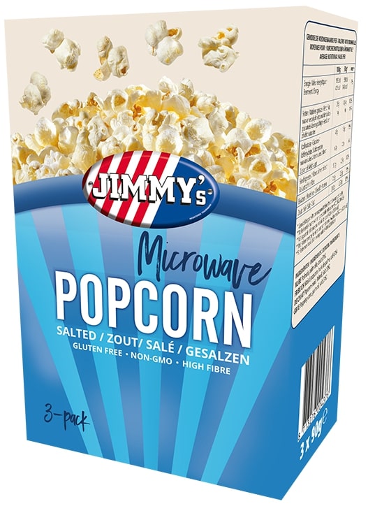 Jimmy's Mikrowellen-Popcornsalz 3 x 90 Gramm