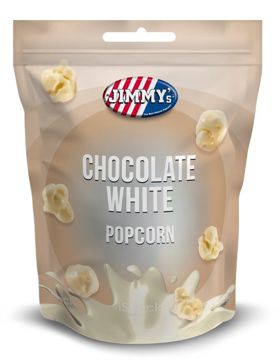 Schokoladenpopcorn, weiße Schachtel – 12 x 120 Gramm