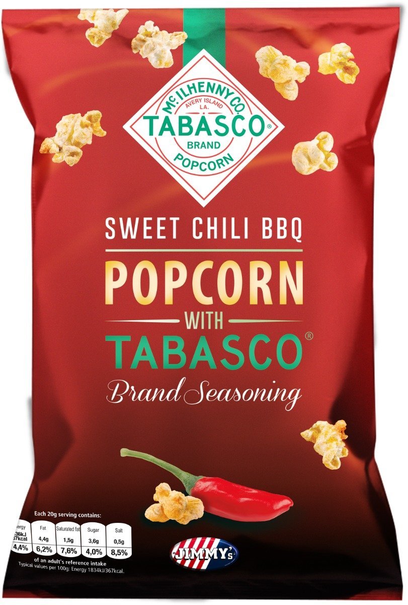 Popcorn Tabasco Sweet Chili BBQ Box - 8 x 90 Gramm