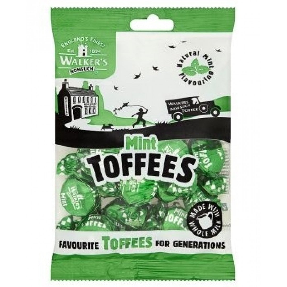 Walkers Mint Toffees 12 x 150 Gramm