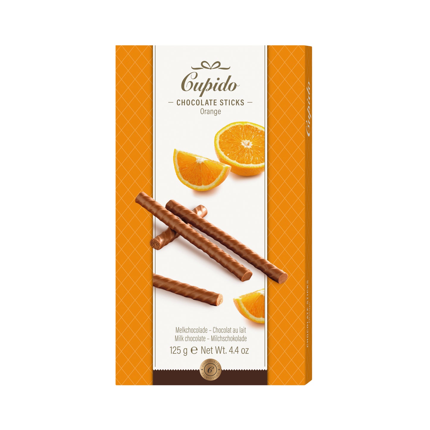 Cupido Schokosticks Orange 125 Gramm