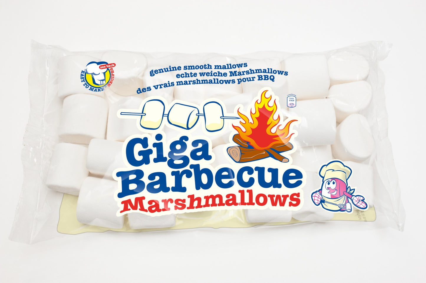 Mr. Mallo Giga BBQ Marshmallows Weiß 750 Gramm