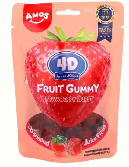 Amos Juicy Burst Erdbeere 65 Gramm