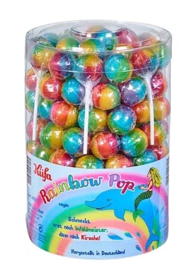 Kufa Rainbow Pop Lolly - 100 Stück