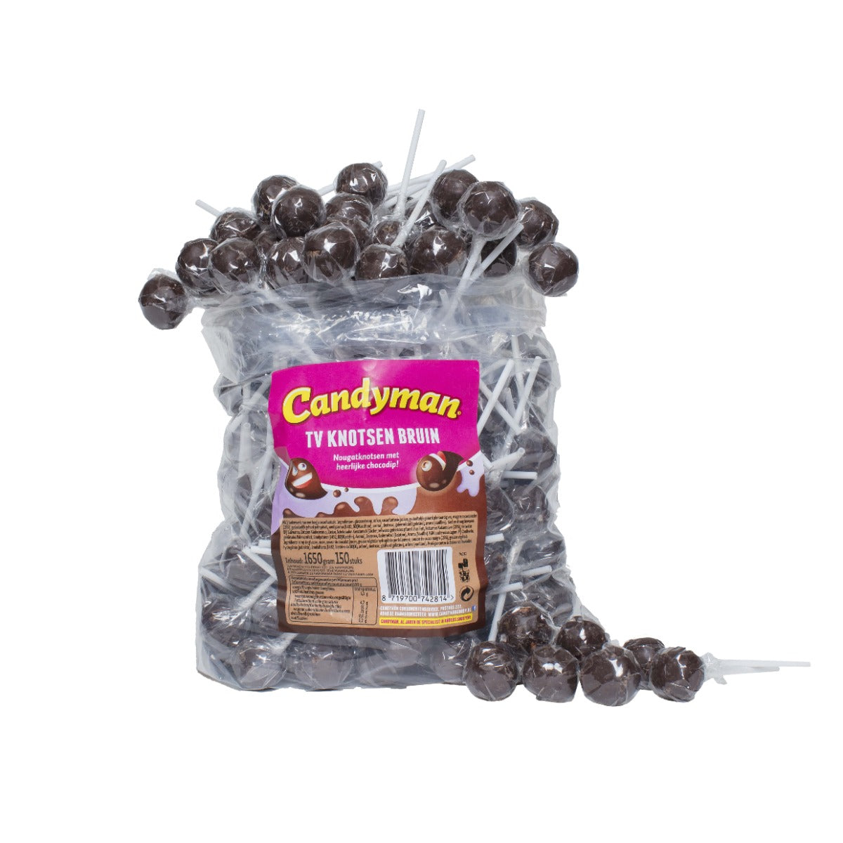 Candyman Lollies TV Knots Braun 150 Stück