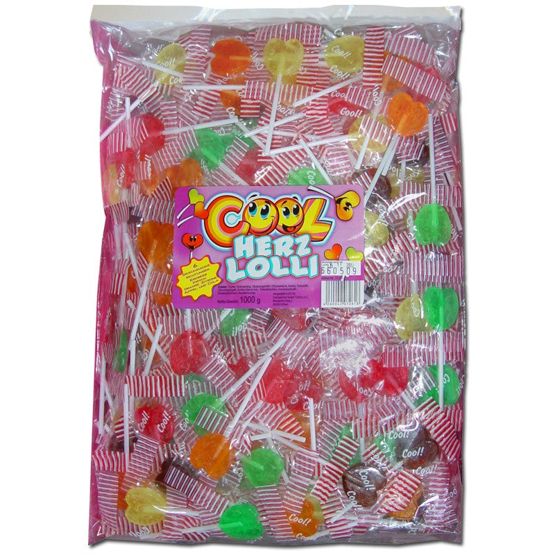 Coole Herz-Lolli-Mix 200 Stück