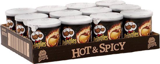 Pringles Hot & Spicy Chips Schale - 12 x 40 Gramm