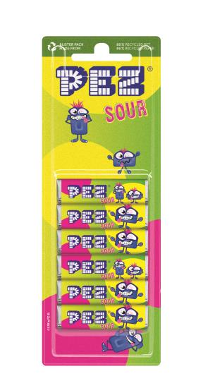 Pez Nachfüllpackung, 6er-Pack, Sour Mix