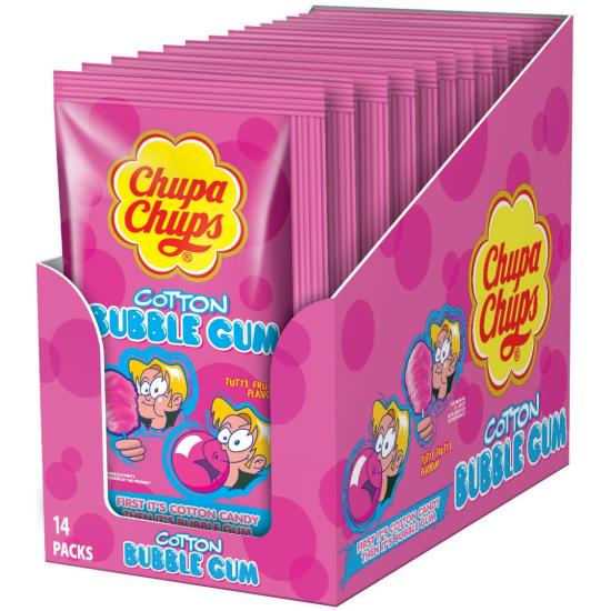 Chupa Chups Cotton Gum Tutti Frutti Box 14 Stück