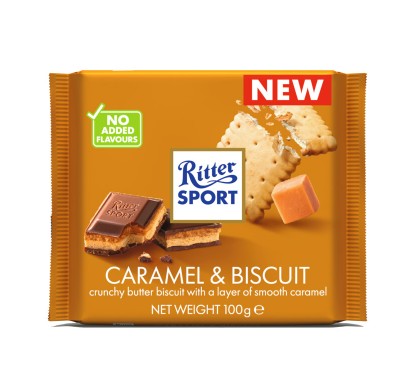 Ritter Sport Melk Chocolade Caramel Biscuit 100 Gram