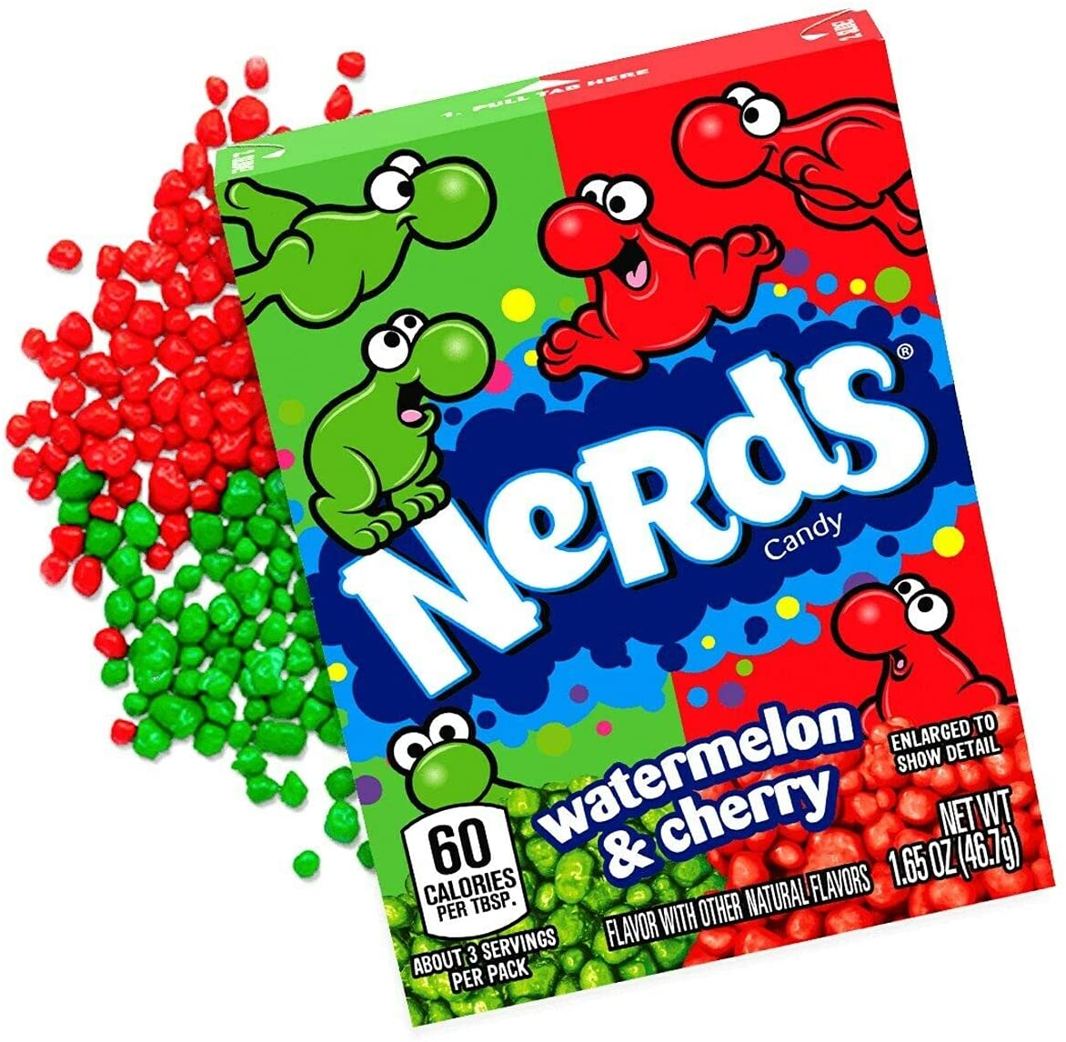 Wonka Nerds Wassermelonen-Kirsch-Box - 36 x 47 Gramm