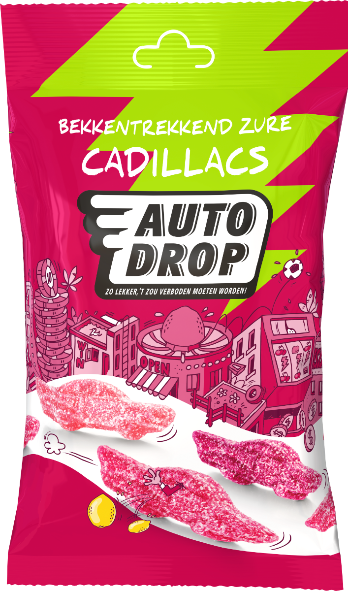 Autodrop Jaw-Pulling Sour Cadillacs Snack Pack (85 Gramm)