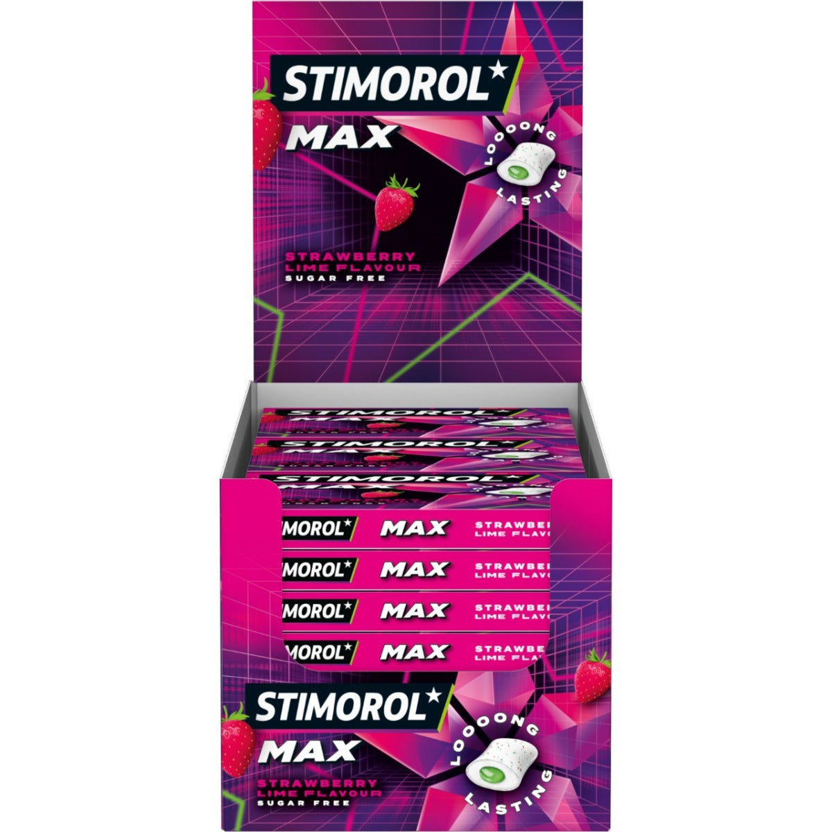 Stimorol Max Splash, Erdbeer-Limette - 21 Stück