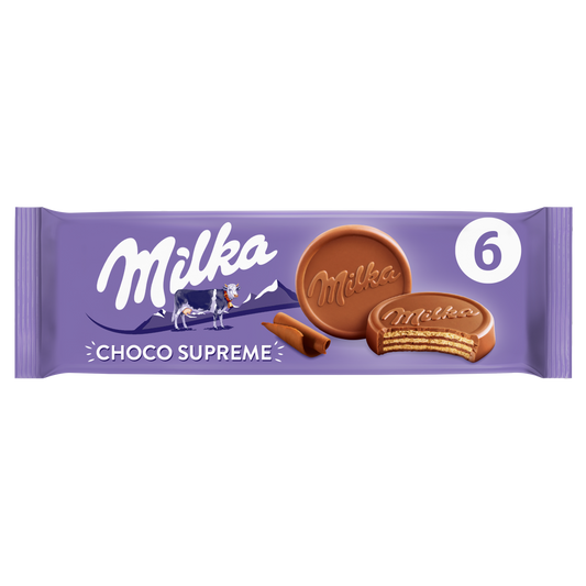 Milka Choco Wafer Milchschokolade 6 Kekse 180 Gramm