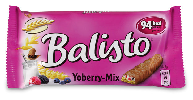 Balisto Yoberry Schokoriegel-Box - 20 x 37 Gramm