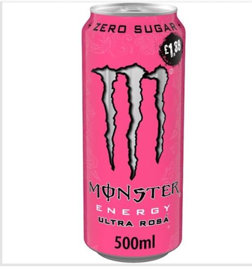 Monster Ultra Rosa Tablett 12x500ML