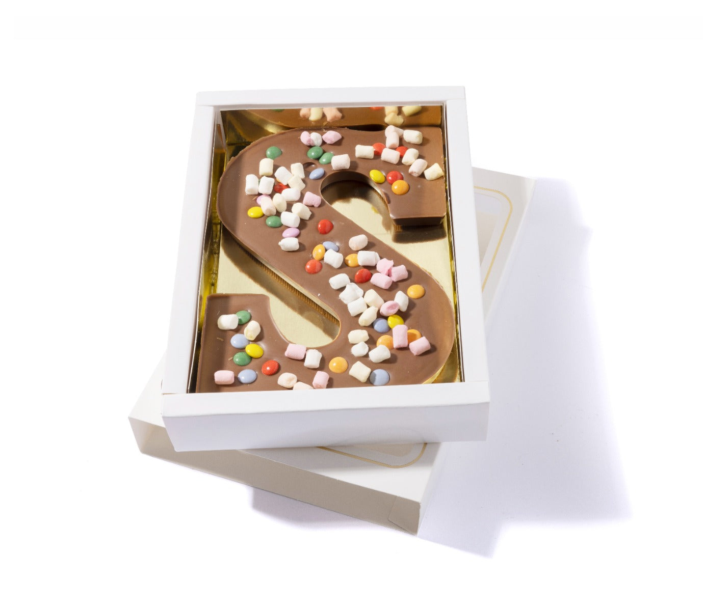 Schokoladenbuchstabe Smartie Marshmallow S 200 Gramm
