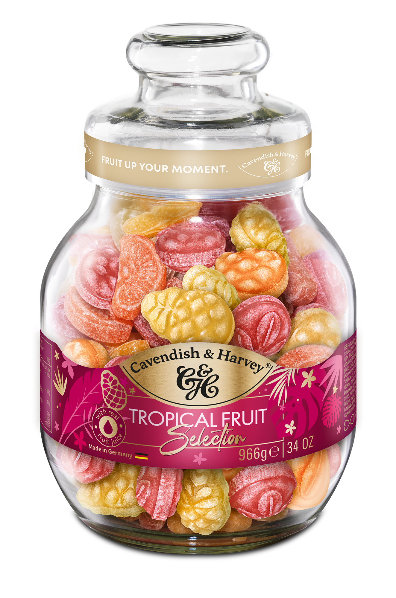 Cavendish & Harvey Tropical Candy Jar 6 x 1 Kilo