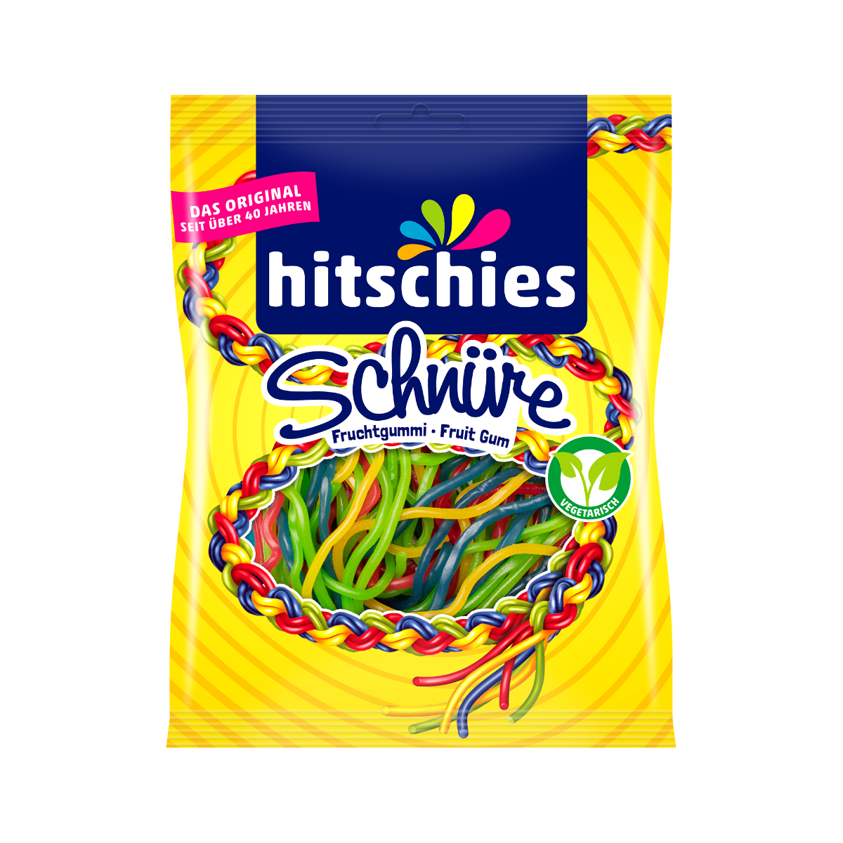 Hitschies Schnürsenkel Regenbogen 125 Gramm