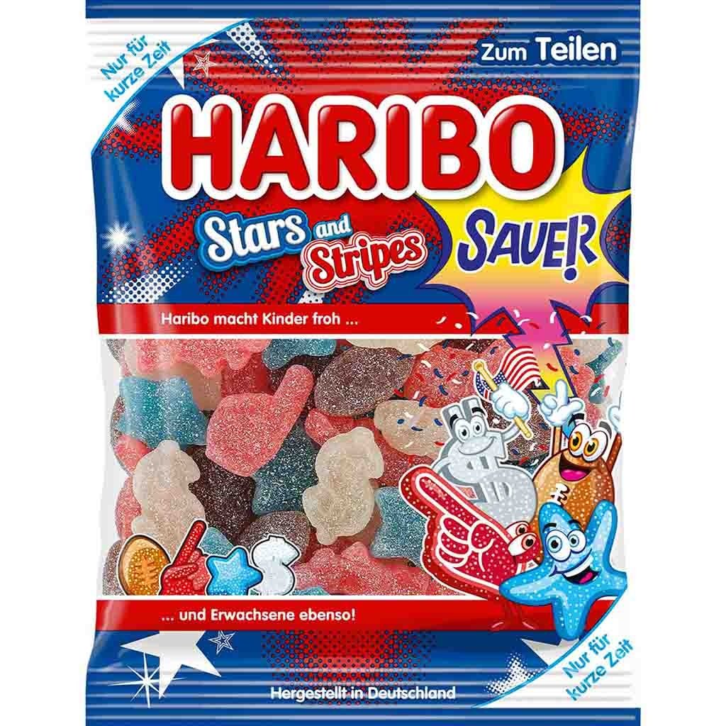 Haribo Star and Stripes Sour 175 Gramm