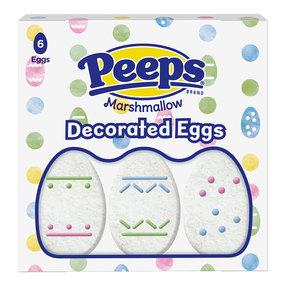 6 dekorierte Marshmallow-Eier – Schachtel mit 24 Stück