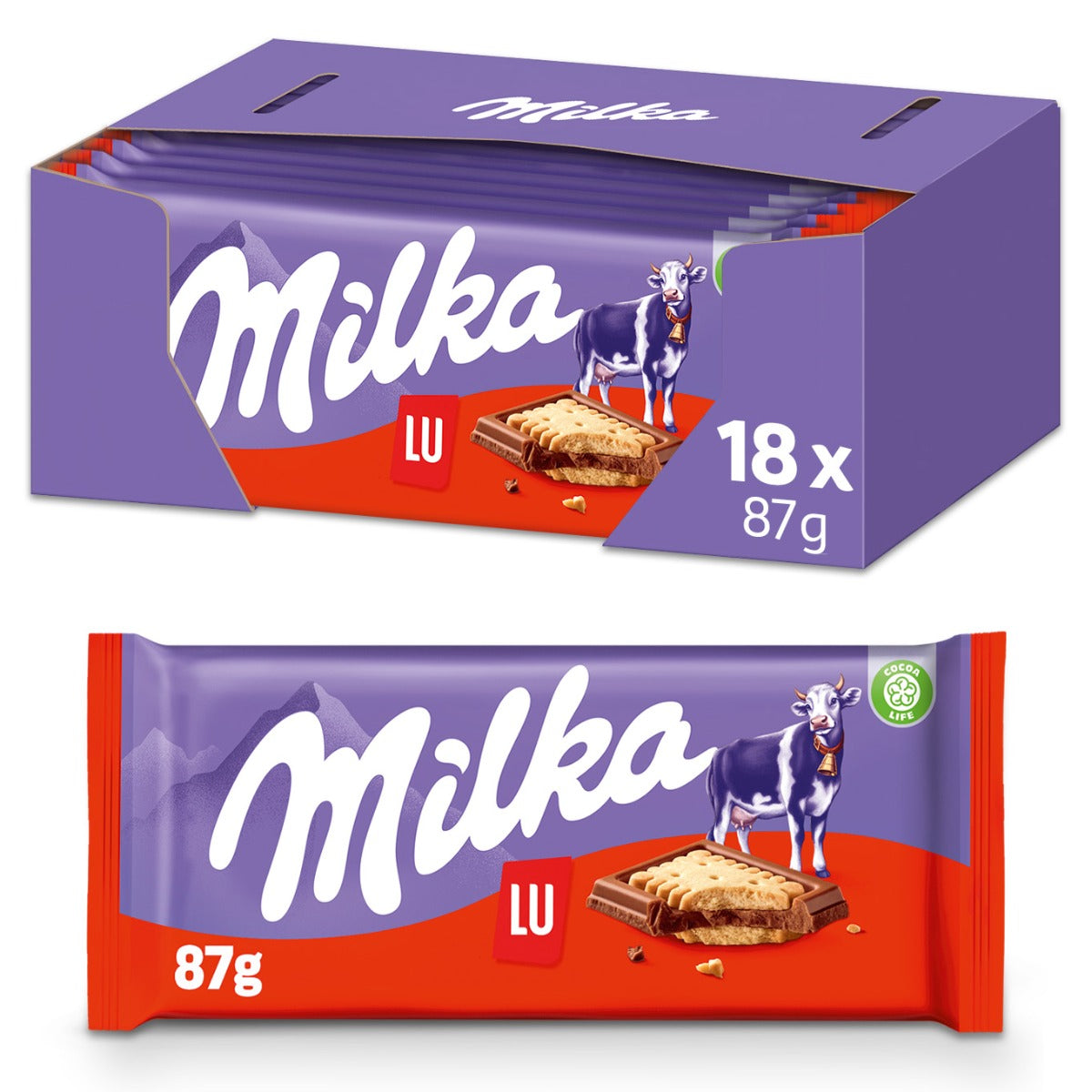 Milka Lu Schokoriegel 18 x 87 Gramm