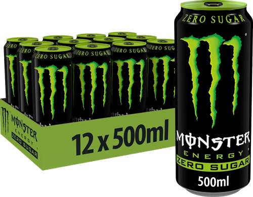 Monster Energy Green Zero Sugar Tablett 12 x 500 ml