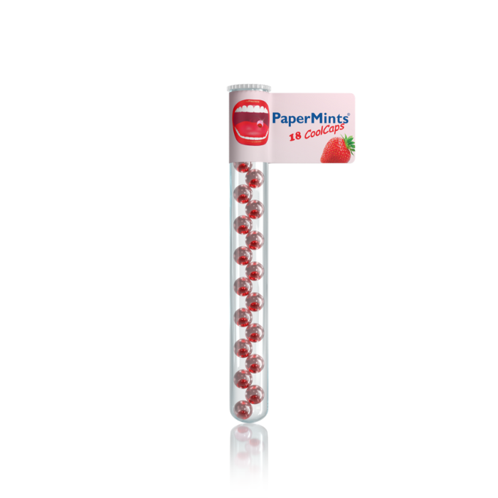 Papermints Coolcaps Erdbeere Tube 32 x 18 Stück
