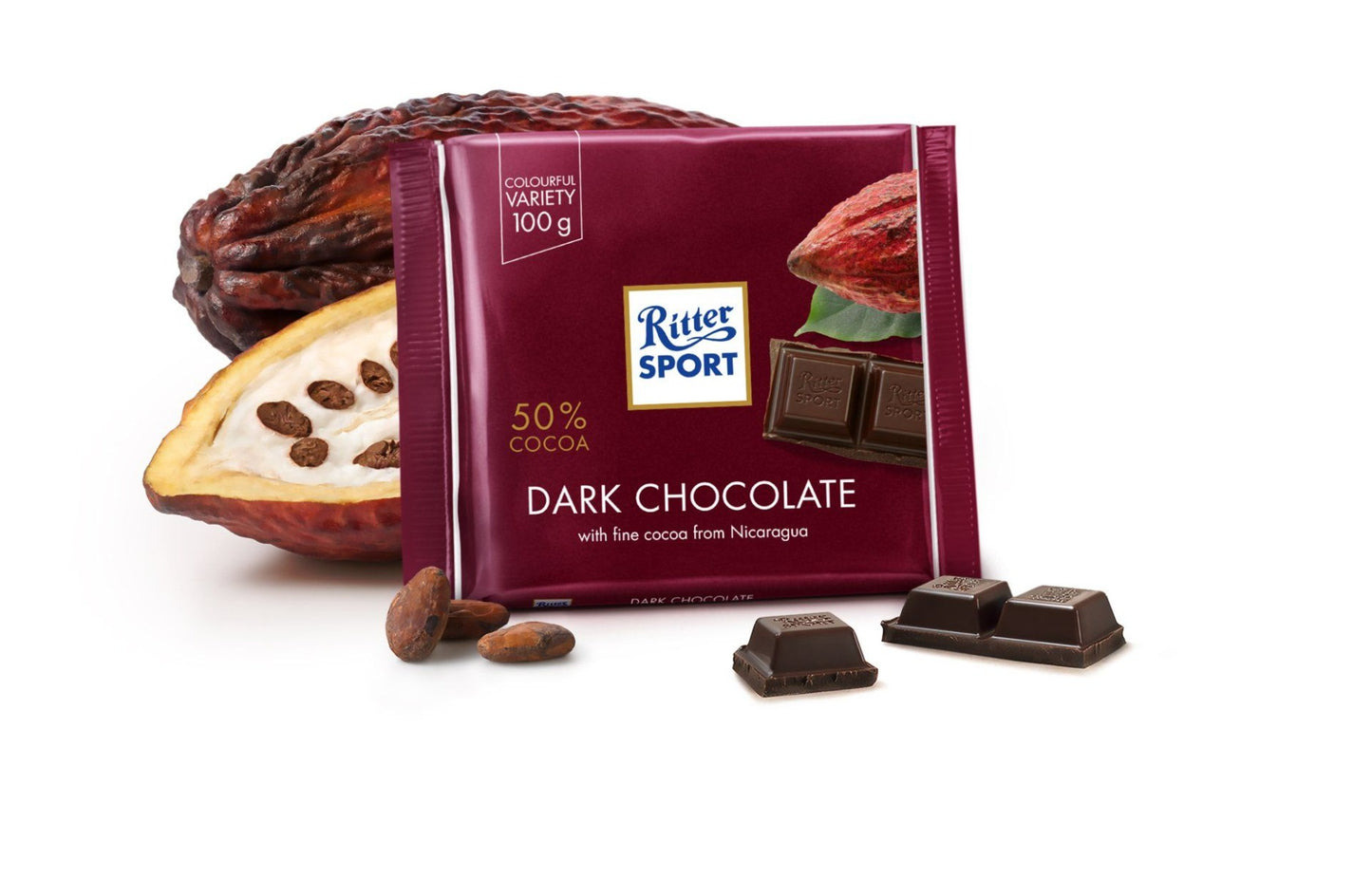 Ritter Sport Pure 50% Schokoriegel 100 Gramm