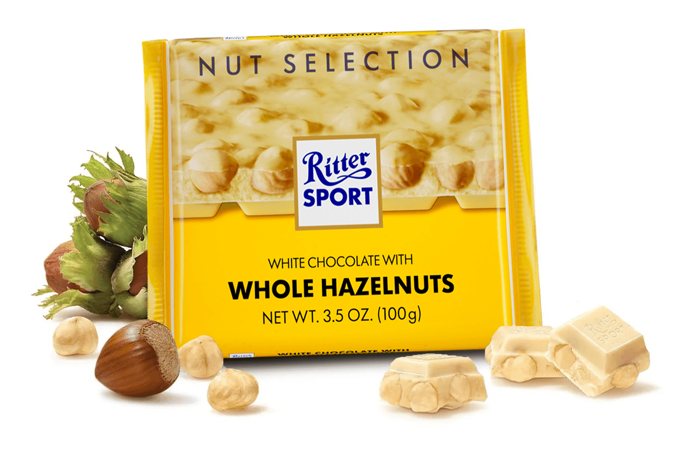 Ritter Sport Ganze Haselnuss Weiß 100 Gramm