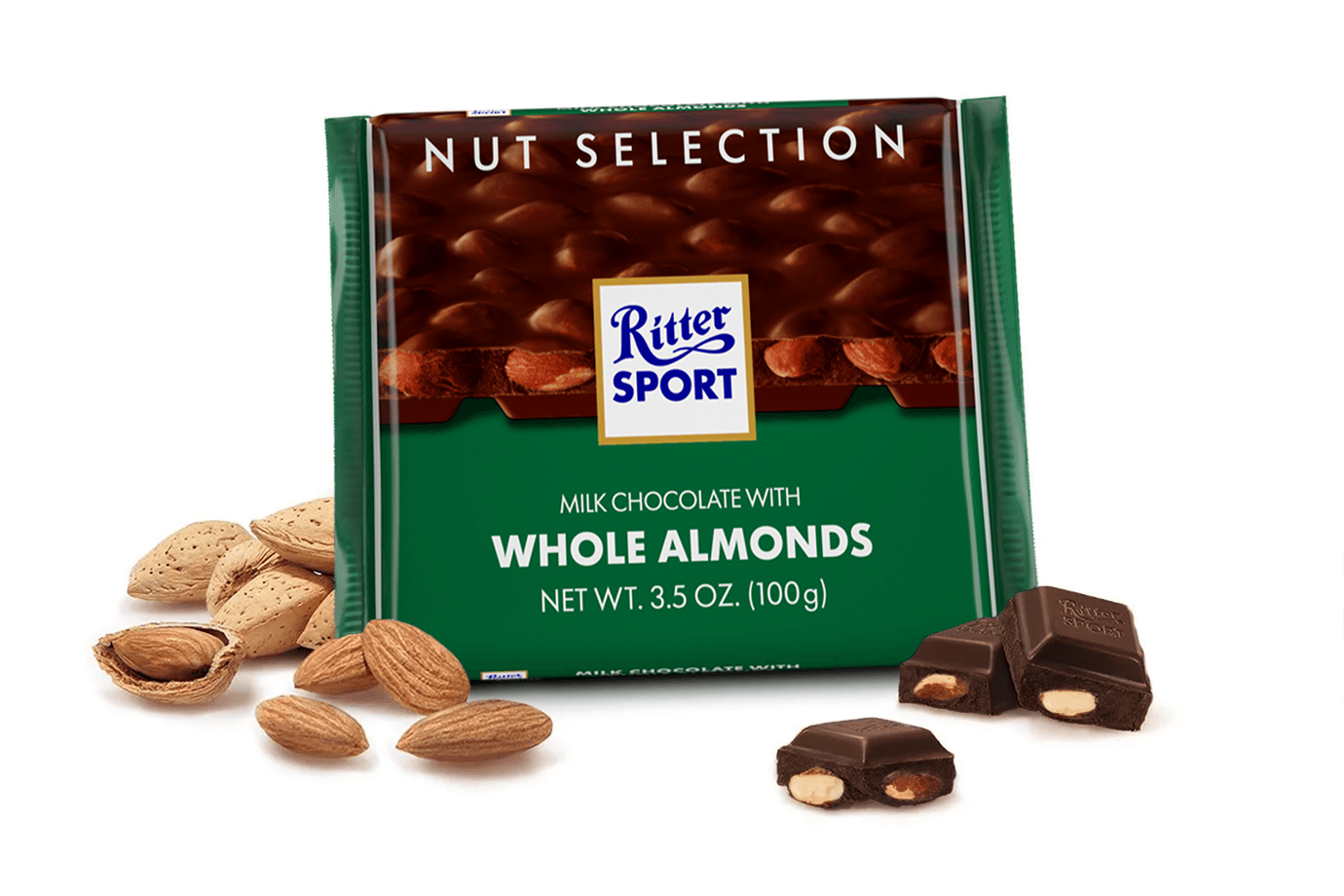 Ritter Sport Vollmilch-Mandeln Box - 11 x 100 Gramm