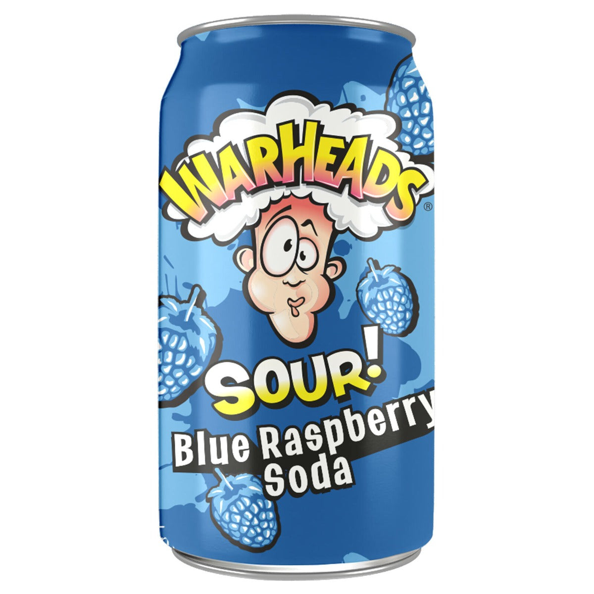 Warheads Blaue Himbeere Soda Sour Tablett 12 x 355 ml