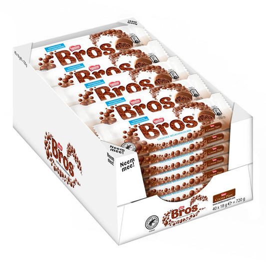 Bros Single Milk Chocolate Bar Box - 40 x 24 Gramm