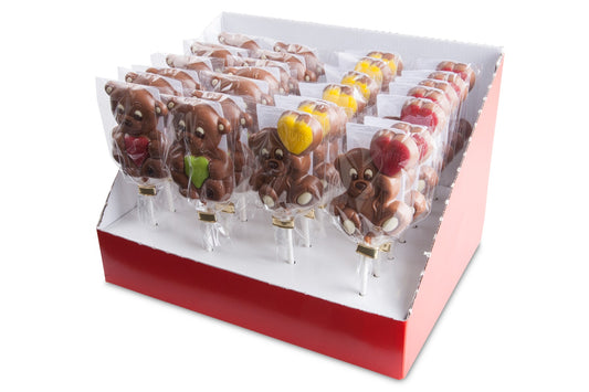Lollipop Schokobär mit Herz - 1 Stück