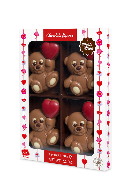 Valentinstag-Schokoladenbären, 60 Gramm