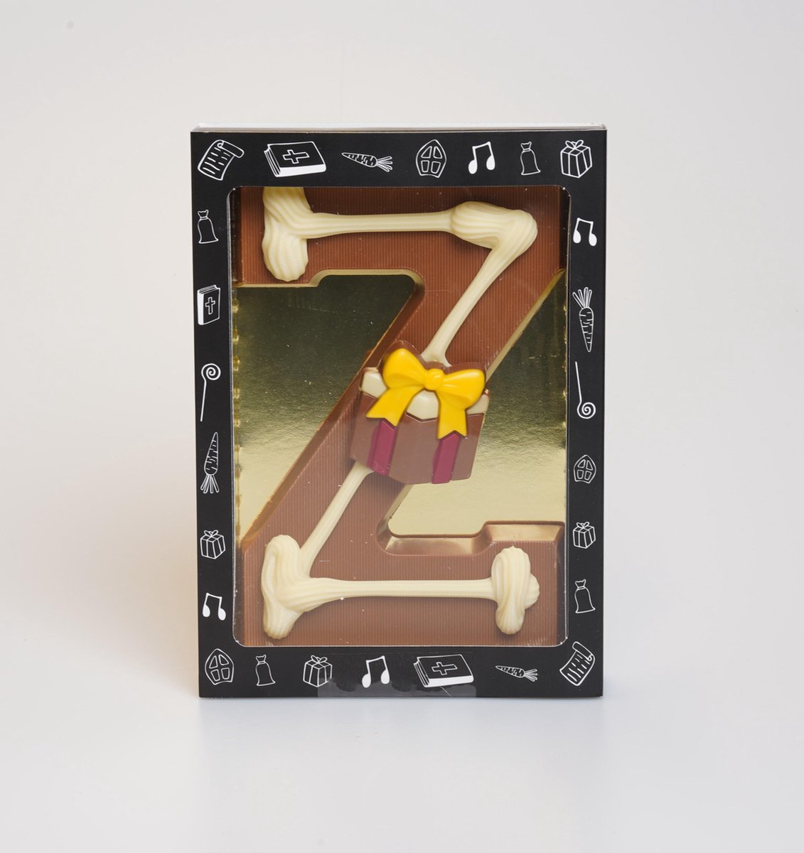 Luxe Gedecoreerde Melk Chocolade Letter Z 240 Gram