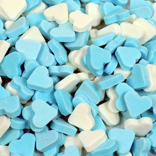 Fruchtherzen Mini Blau Weiß 3 Kilo